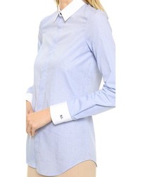 Женская голубая классическая рубашка от DSquared