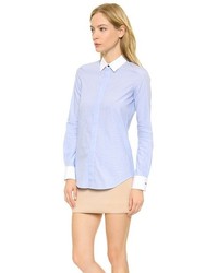 Женская голубая классическая рубашка от DSquared