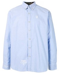Мужская голубая классическая рубашка от AAPE BY A BATHING APE