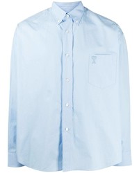 Мужская голубая классическая рубашка от Ami Paris
