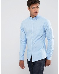 Мужская голубая классическая рубашка от Asos