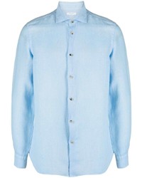 Мужская голубая классическая рубашка от Boglioli