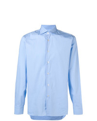Мужская голубая классическая рубашка от Borriello