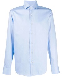 Мужская голубая классическая рубашка от BOSS HUGO BOSS