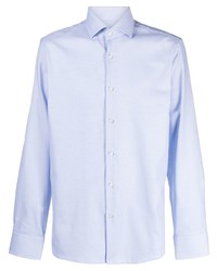 Мужская голубая классическая рубашка от BOSS HUGO BOSS