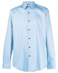 Мужская голубая классическая рубашка от BOSS