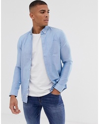 Мужская голубая классическая рубашка от Burton Menswear