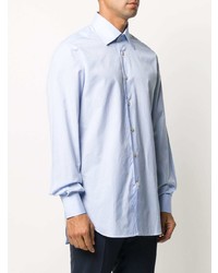 Мужская голубая классическая рубашка от Kiton