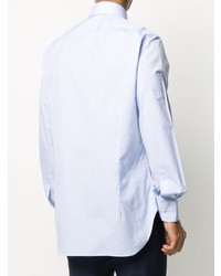 Мужская голубая классическая рубашка от Kiton