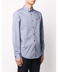 Мужская голубая классическая рубашка от BOSS