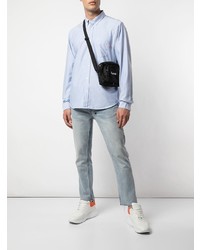 Мужская голубая классическая рубашка от Supreme