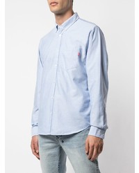 Мужская голубая классическая рубашка от Supreme