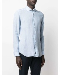 Мужская голубая классическая рубашка от Fay