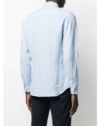 Мужская голубая классическая рубашка от Fay