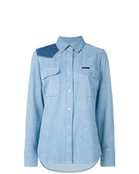 Женская голубая классическая рубашка от Calvin Klein Jeans