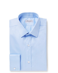 Мужская голубая классическая рубашка от Charvet