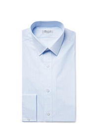 Мужская голубая классическая рубашка от Charvet