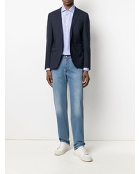 Мужская голубая классическая рубашка от Kiton