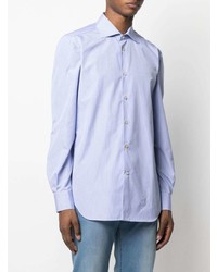 Мужская голубая классическая рубашка от Kiton