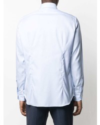 Мужская голубая классическая рубашка от Mazzarelli