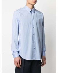 Мужская голубая классическая рубашка от Versace