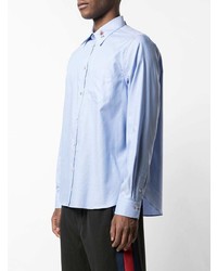 Мужская голубая классическая рубашка от Gucci