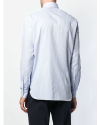 Мужская голубая классическая рубашка от Borrelli