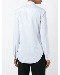 Женская голубая классическая рубашка от Balmain