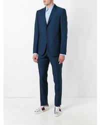 Мужская голубая классическая рубашка от Gucci