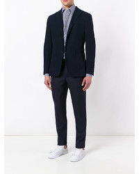 Мужская голубая классическая рубашка от Kiton