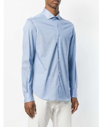 Мужская голубая классическая рубашка от Orian