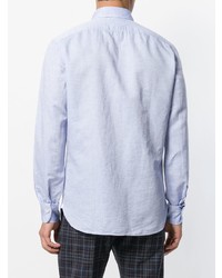 Мужская голубая классическая рубашка от Borriello