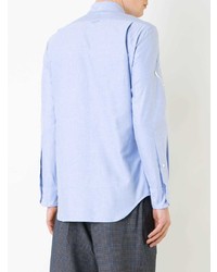 Мужская голубая классическая рубашка от Thom Browne