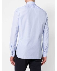 Мужская голубая классическая рубашка от Isaia