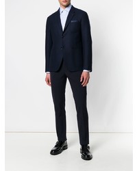 Мужская голубая классическая рубашка от Isaia