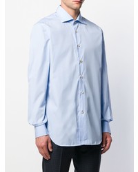Мужская голубая классическая рубашка от Kiton