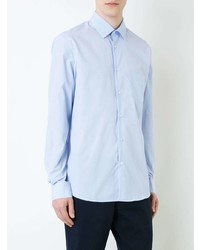 Мужская голубая классическая рубашка от Sunspel