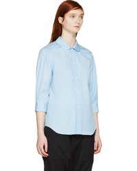 Женская голубая классическая рубашка от Comme des Garcons