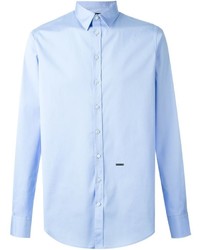 Мужская голубая классическая рубашка от DSQUARED2