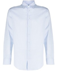 Мужская голубая классическая рубашка от Emporio Armani