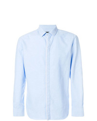 Мужская голубая классическая рубашка от Emporio Armani