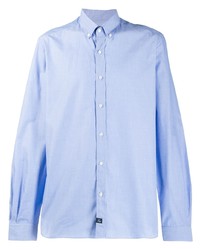 Мужская голубая классическая рубашка от Fay