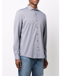 Мужская голубая классическая рубашка от BOSS