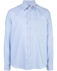 Мужская голубая классическая рубашка от Gucci