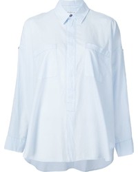 Женская голубая классическая рубашка от Helmut Lang