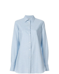 Женская голубая классическая рубашка от Holland & Holland