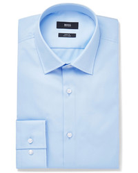 Мужская голубая классическая рубашка от Hugo Boss