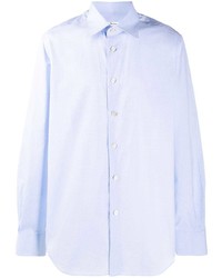 Мужская голубая классическая рубашка от Kiton