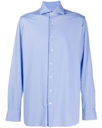 Мужская голубая классическая рубашка от Lardini