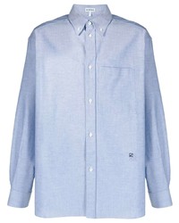 Мужская голубая классическая рубашка от Loewe